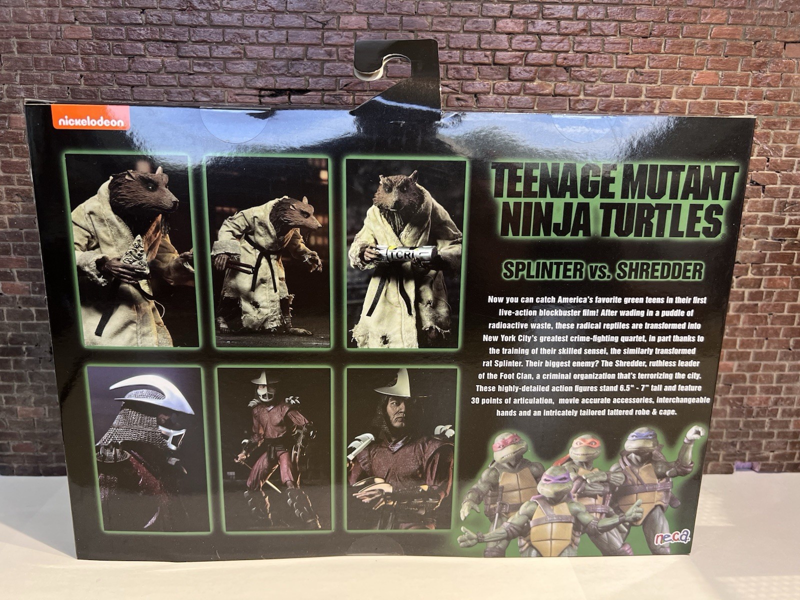 NECA Splinter Vs. Shredder 2-Pack Teenage Mutant Ninja Turtles NEW IN BOX NIP