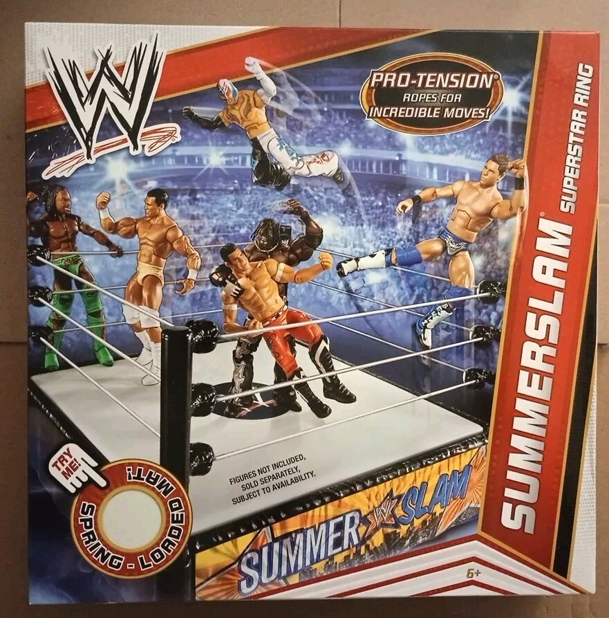 BRAND NEW WWE Summerslam Superstar Wrestling Ring 2012 Retired Playset WWF NXT