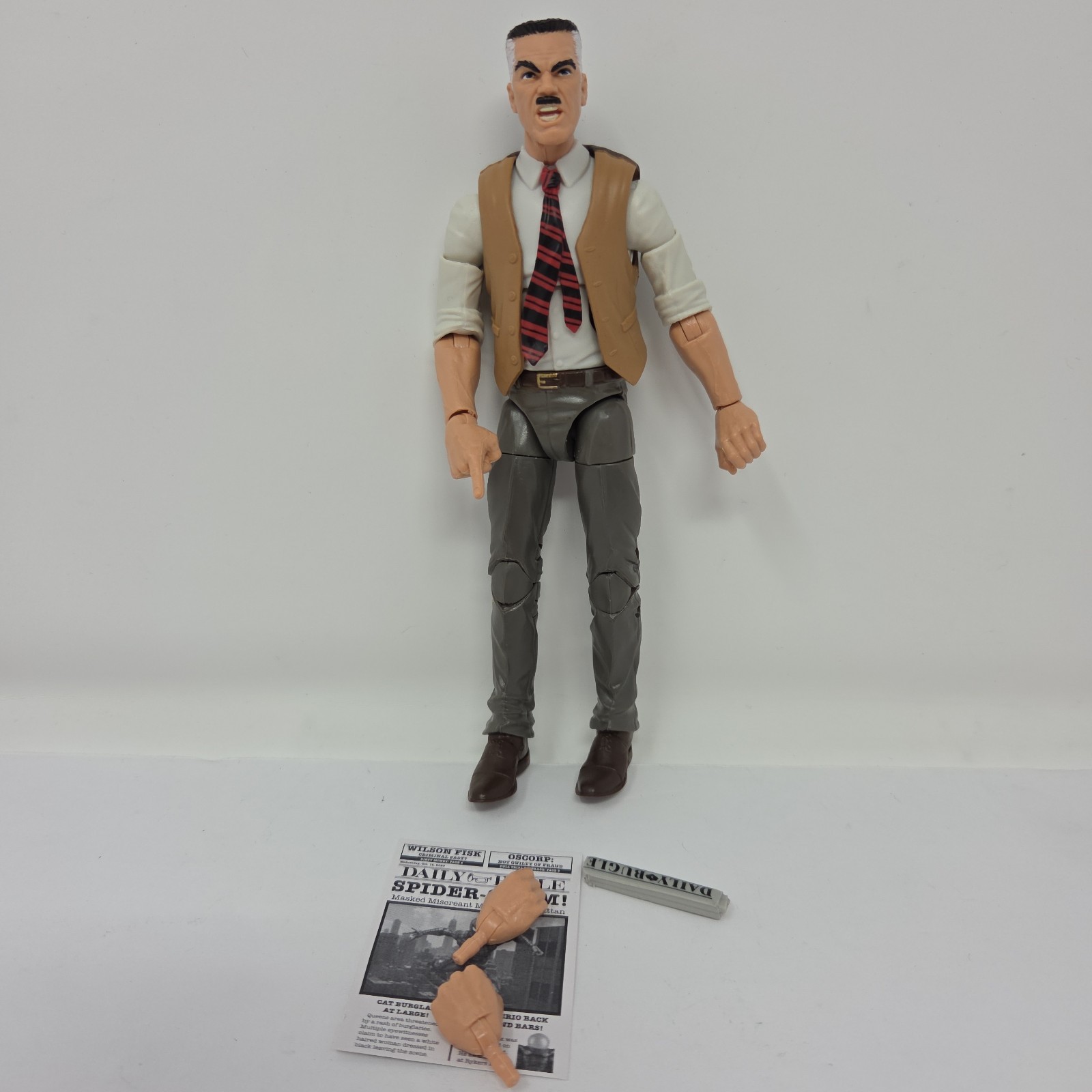 Hasbro Marvel Legends J. JONAH JAMESON (6″ 1:12 Scale) Spider-Man Retro COMPLETE