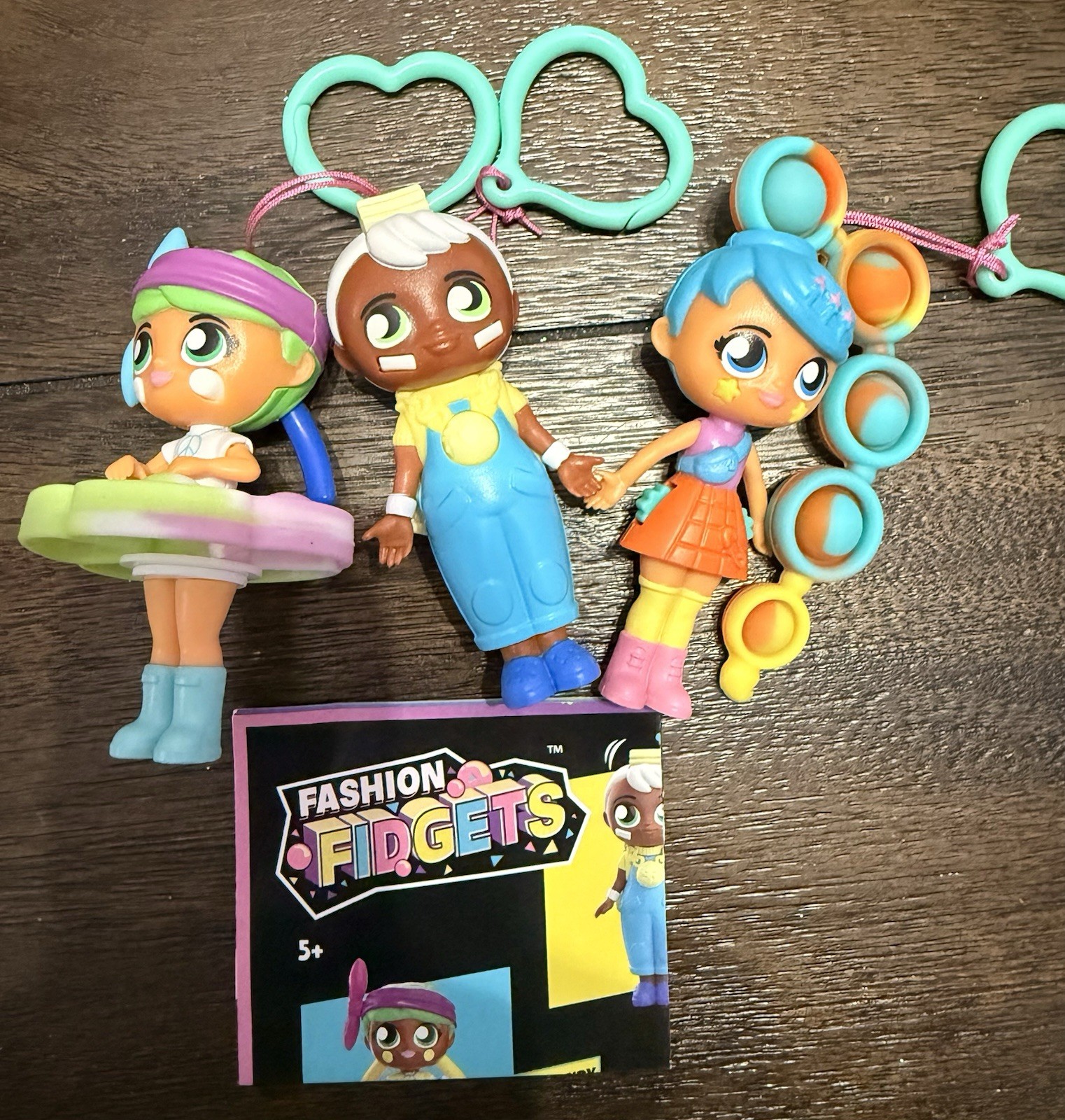 Fashion Fidgets Series 1 Lot of 6 Figures & Pets Pop It Keychains