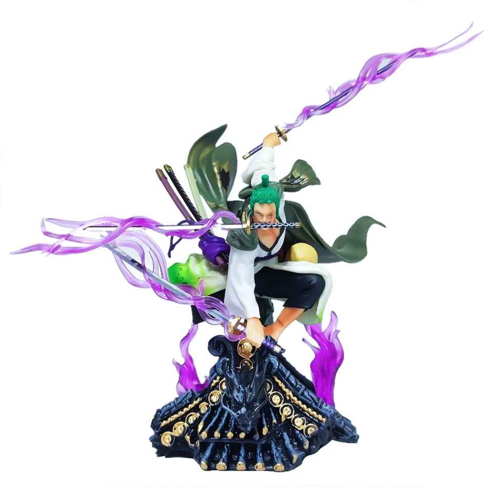 One Piece Roronoa Zoro Three Sword Style PVC Figure Anime Collectible Statue