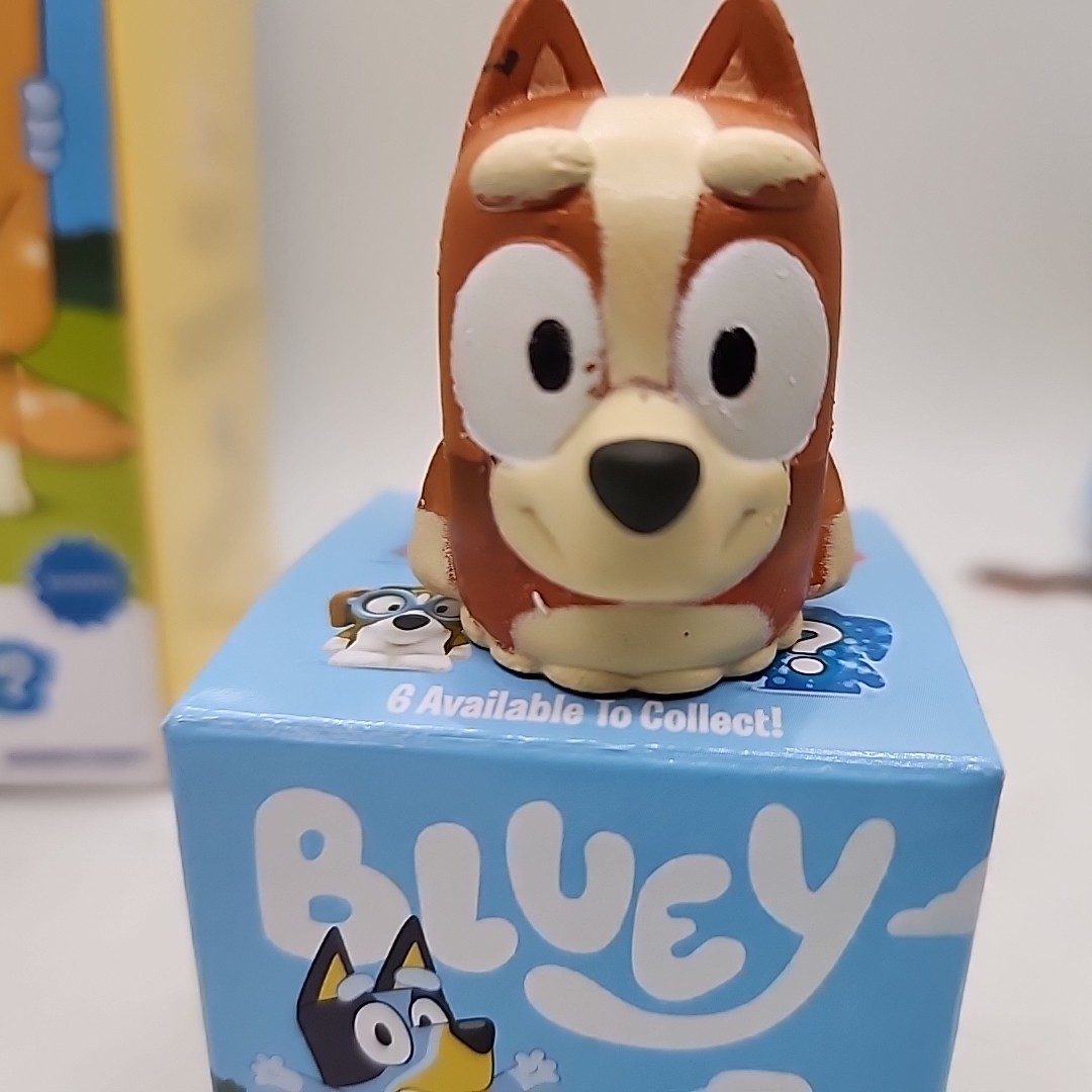 Bluey Mashems Series 3 Squishy Mash’ems GLITTER Brown CHILLI HEELER New ?