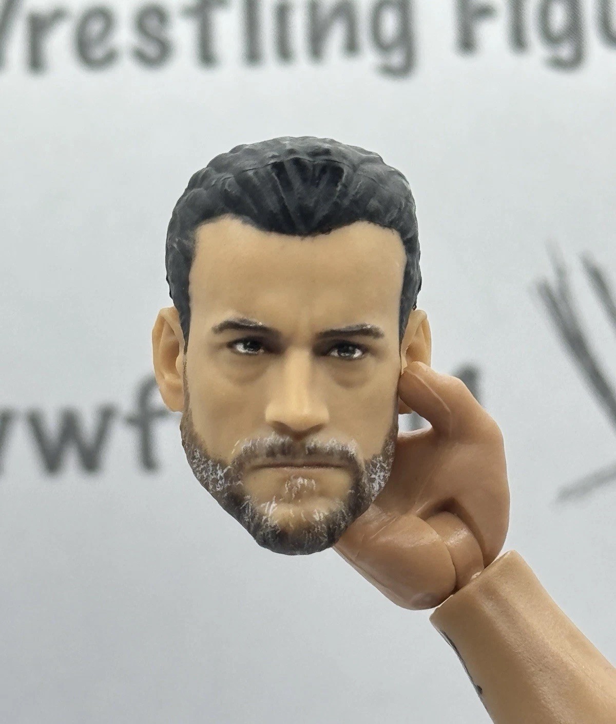 WWE Elite Series 124 – CM Punk Current Head Only Fodder Mattel 1/12 Scale