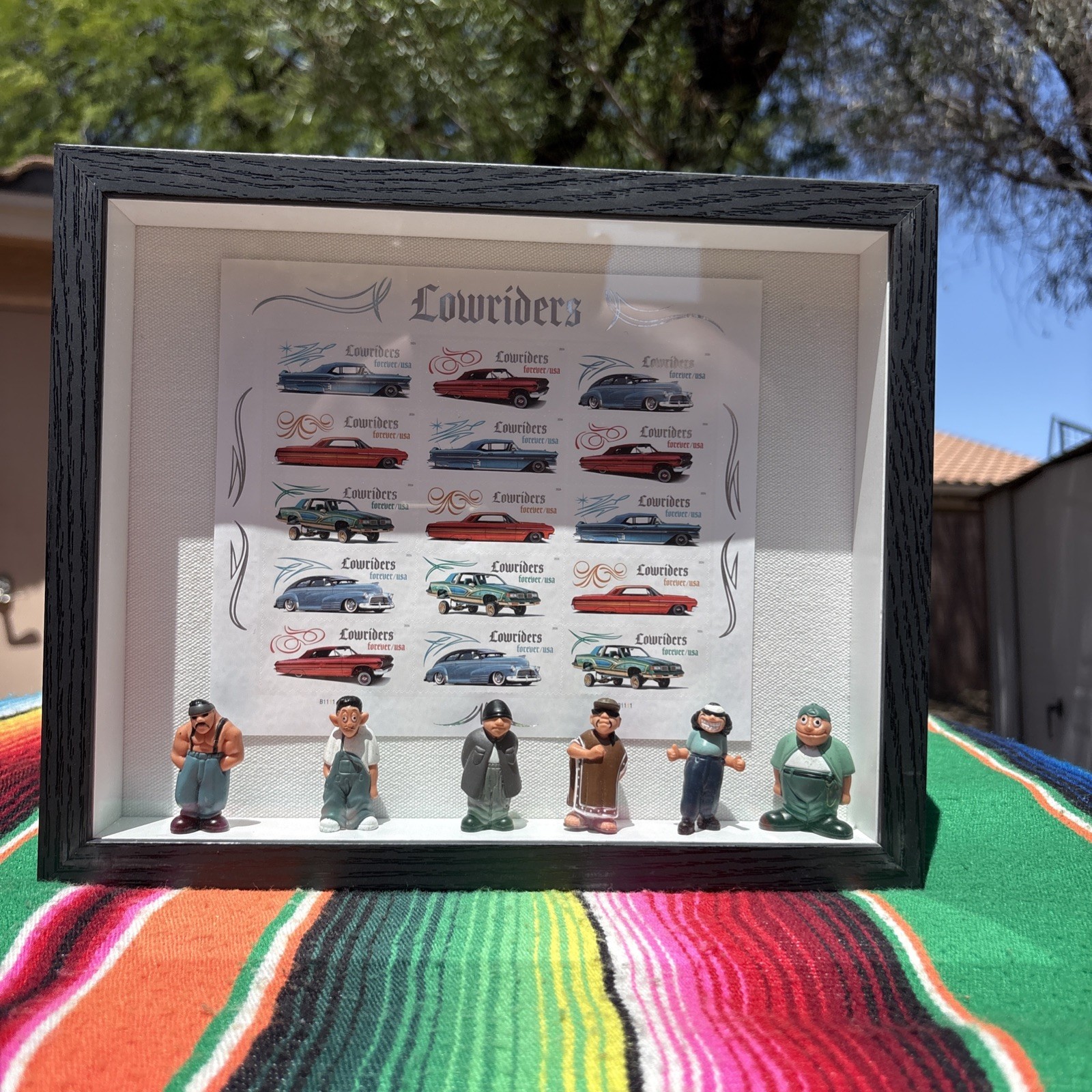 Little Homies Series 1 In A Shadow Box With A Full Set Of Lowrider Stamps