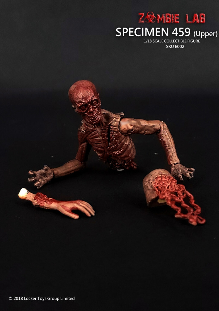 Zombie Lab 1/18 scale (4″) action figure Specimin 459 (upper)