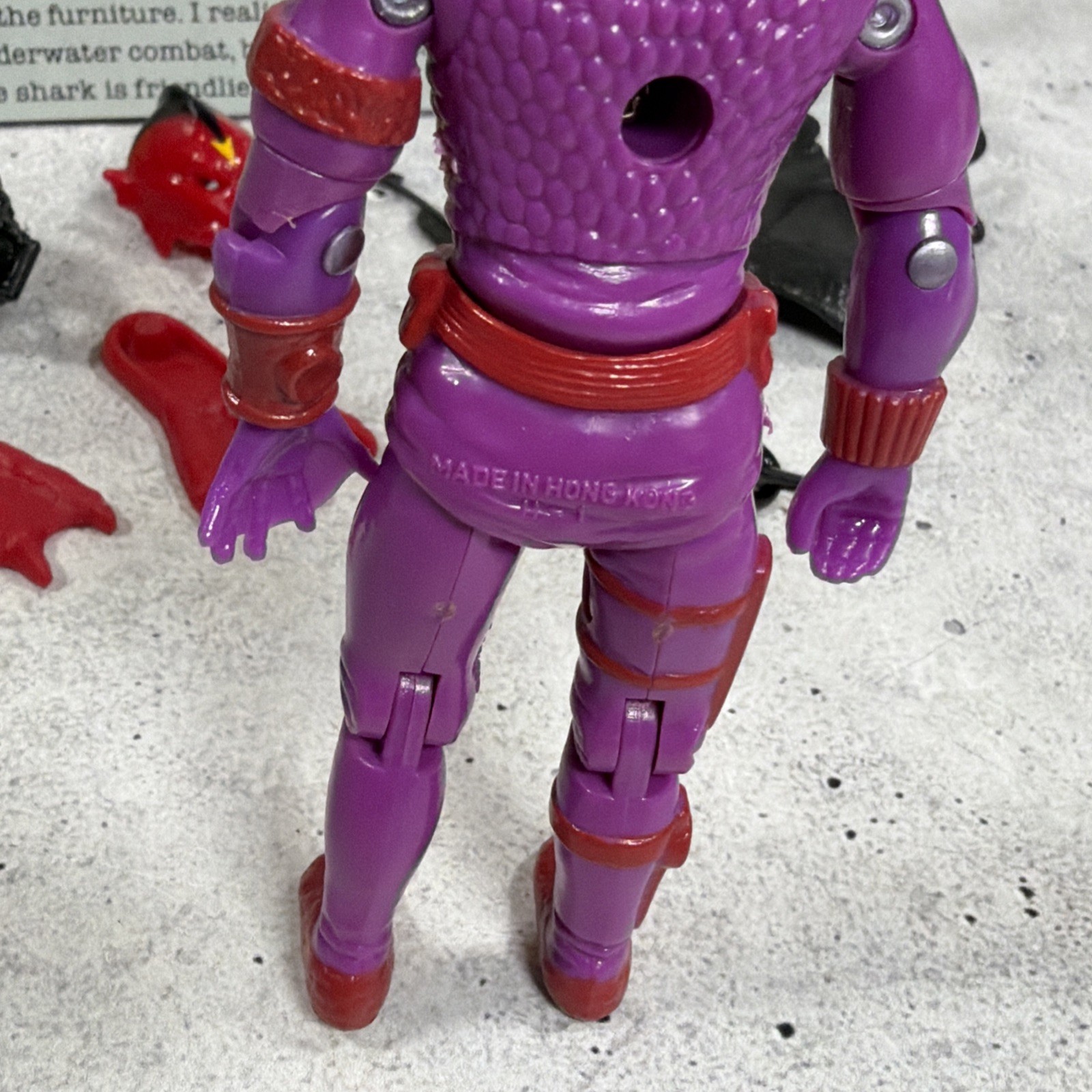Vintage GI Joe Hydro Viper Action Figure Near Complete w File Card 1988
