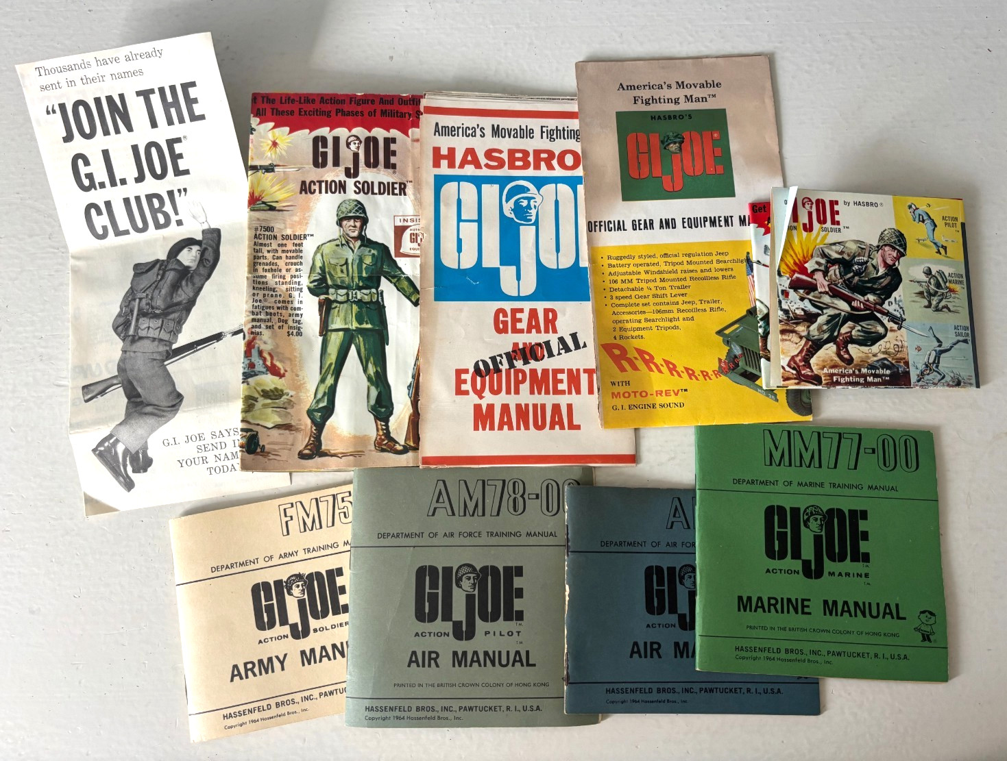 1964 GI Joe Action Soldier Army Equipment Manual Advertising Brochure Lot Hasbro