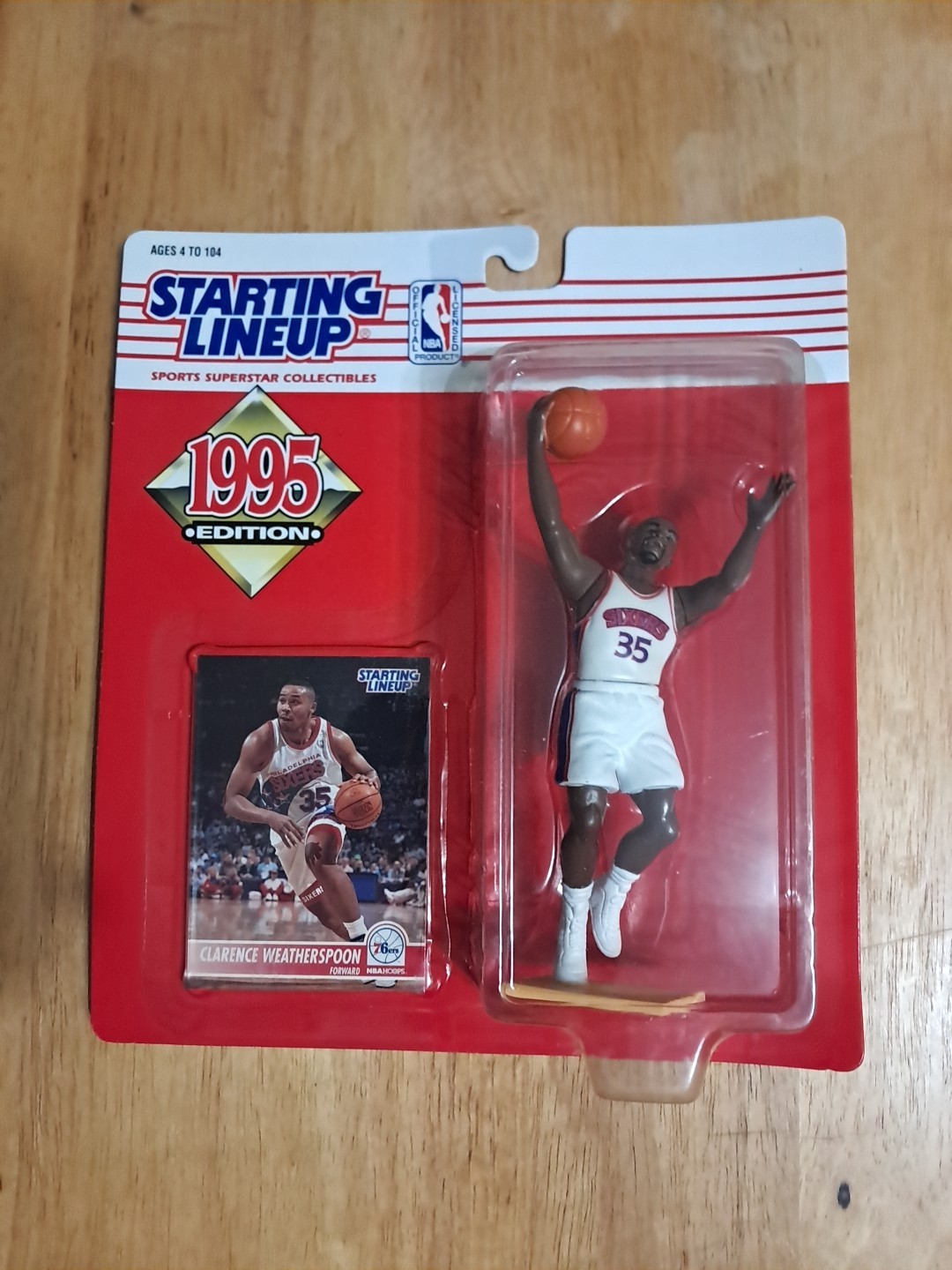 Starting Lineup Clarence Weatherspoon 1995 Edition Sixers NBA Figure