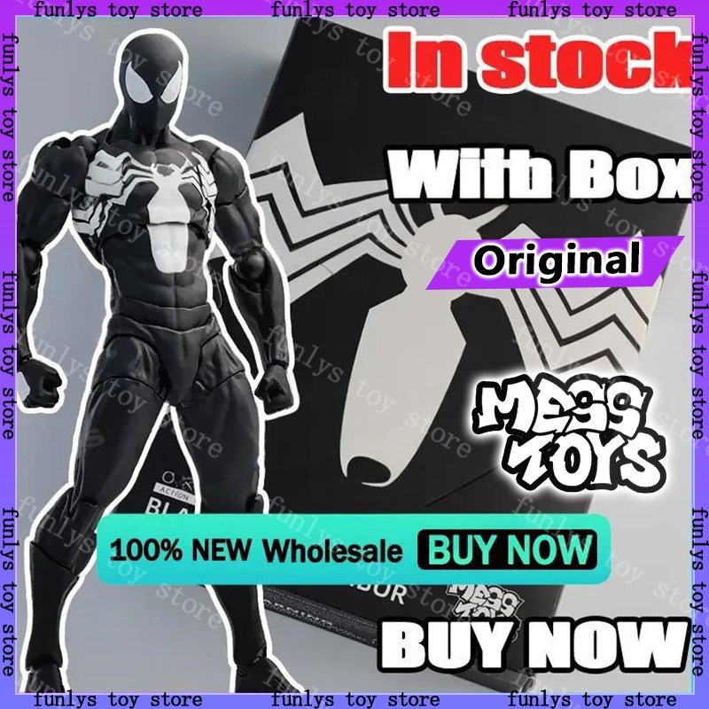 Mess Toys Black Suit Symbiote Spider-Man Action Figure Boxed In STOCK