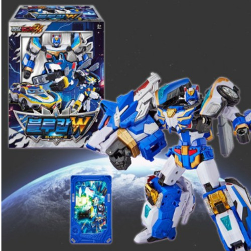Metal Cardbot Bluecop W Transforming Police Car Robot Toy Korean 2025