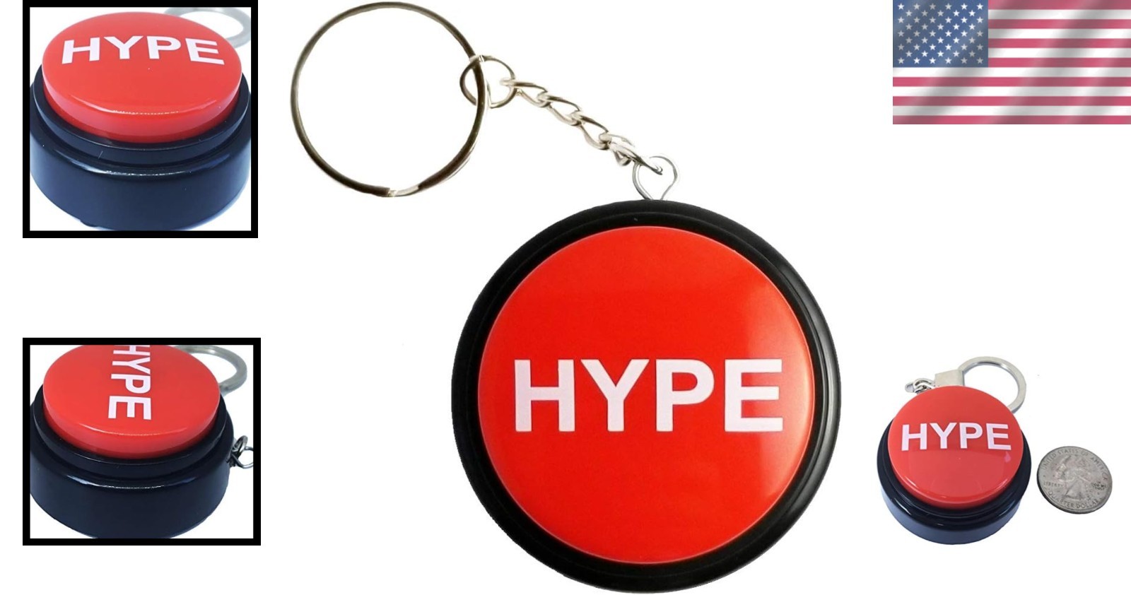 Portable HYPE2Go Keychain with Hip Hop Sound Effect – Batteries Included!