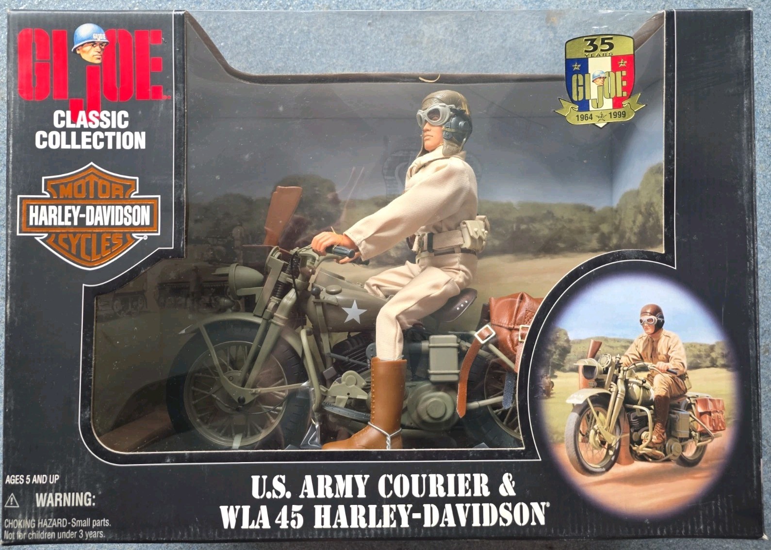 GI Joe Classic Collection 35th Anniversary Harley Davidson WWII Army Courier NIB