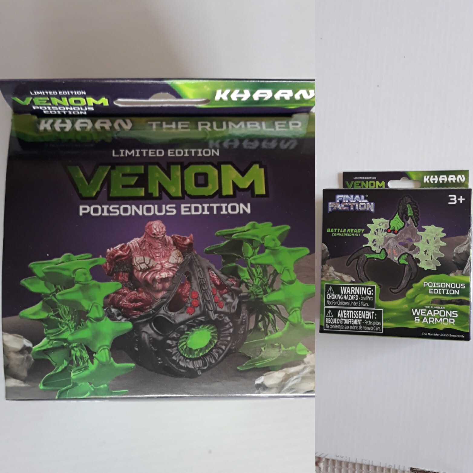 Final Faction Kharn the Rumbler ATV+ weapons and armor Toy Venom poison Edition