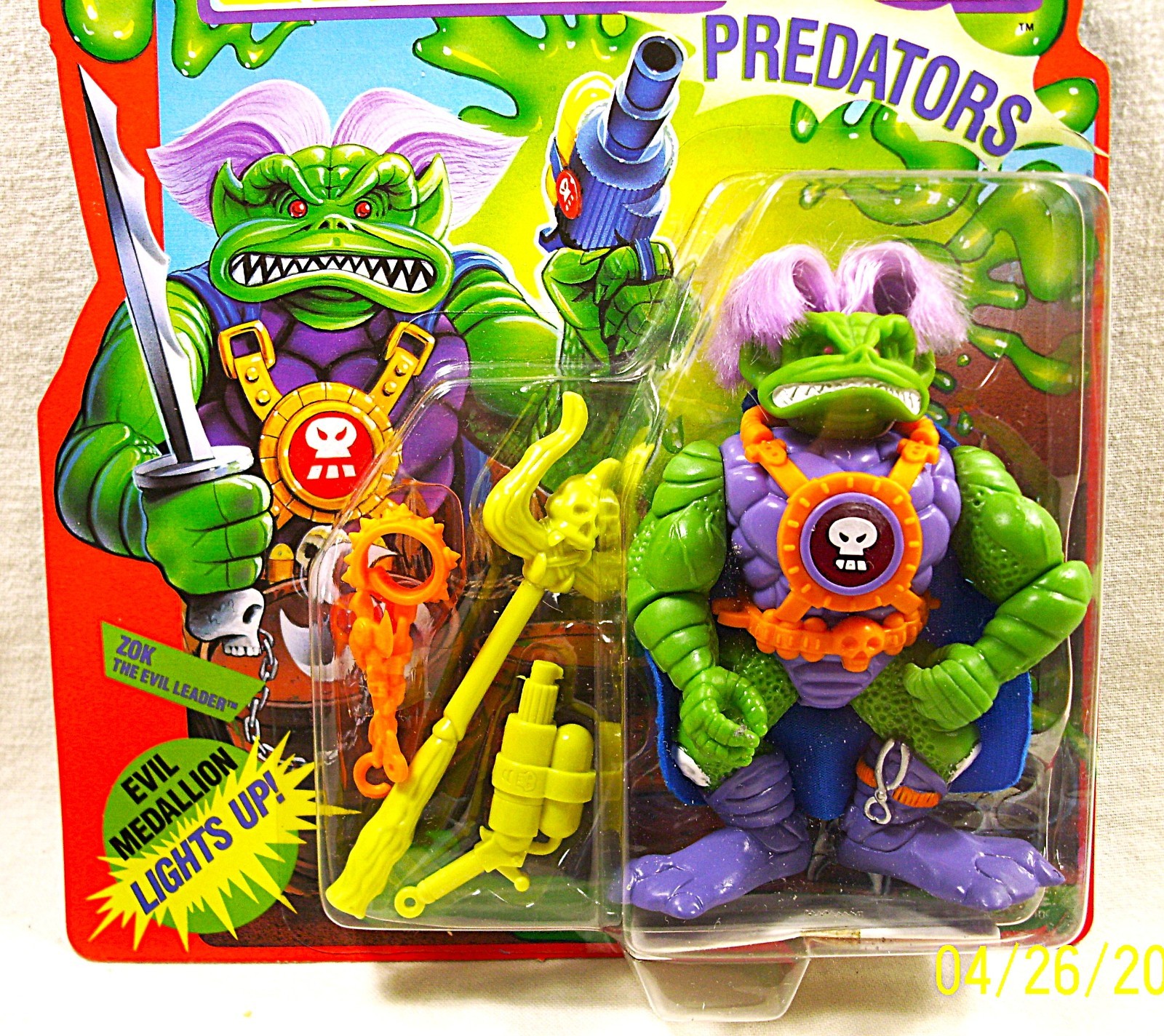 1992 Ace Novelty ☆ Stone Protectors ☆ ZOK ☆ The Evil Leader ☆ Action Figure☆W@W!