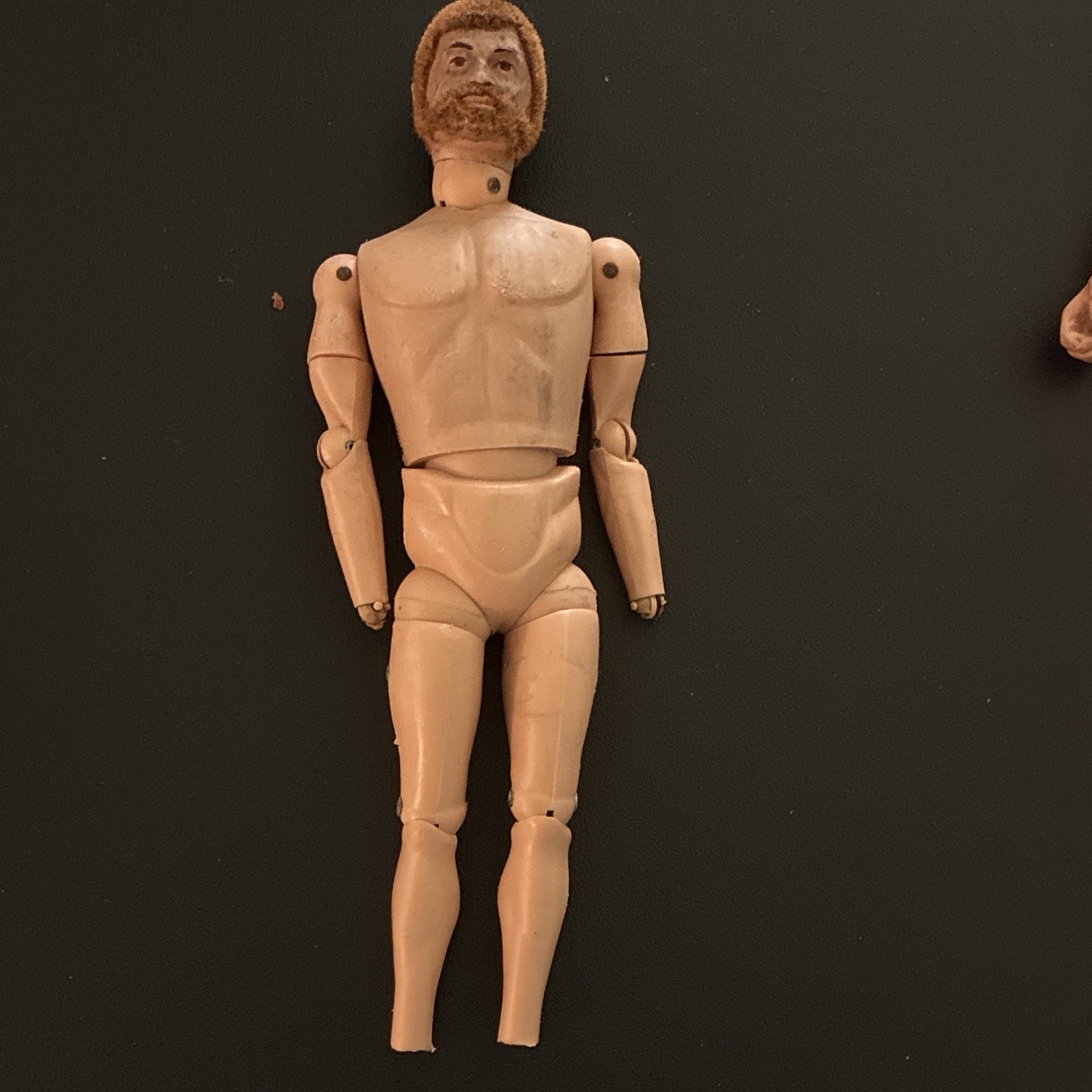 Hasbro G.I. Joe 1964 Nude Action Figure w/ Flocked Hair & Beard Beige/Brown