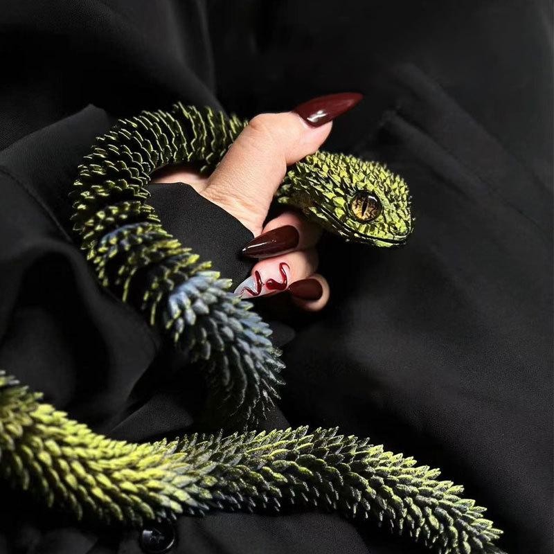 60cm 3d Printed Snake Movable Joint Simulation Figures Newyear Decoration Big