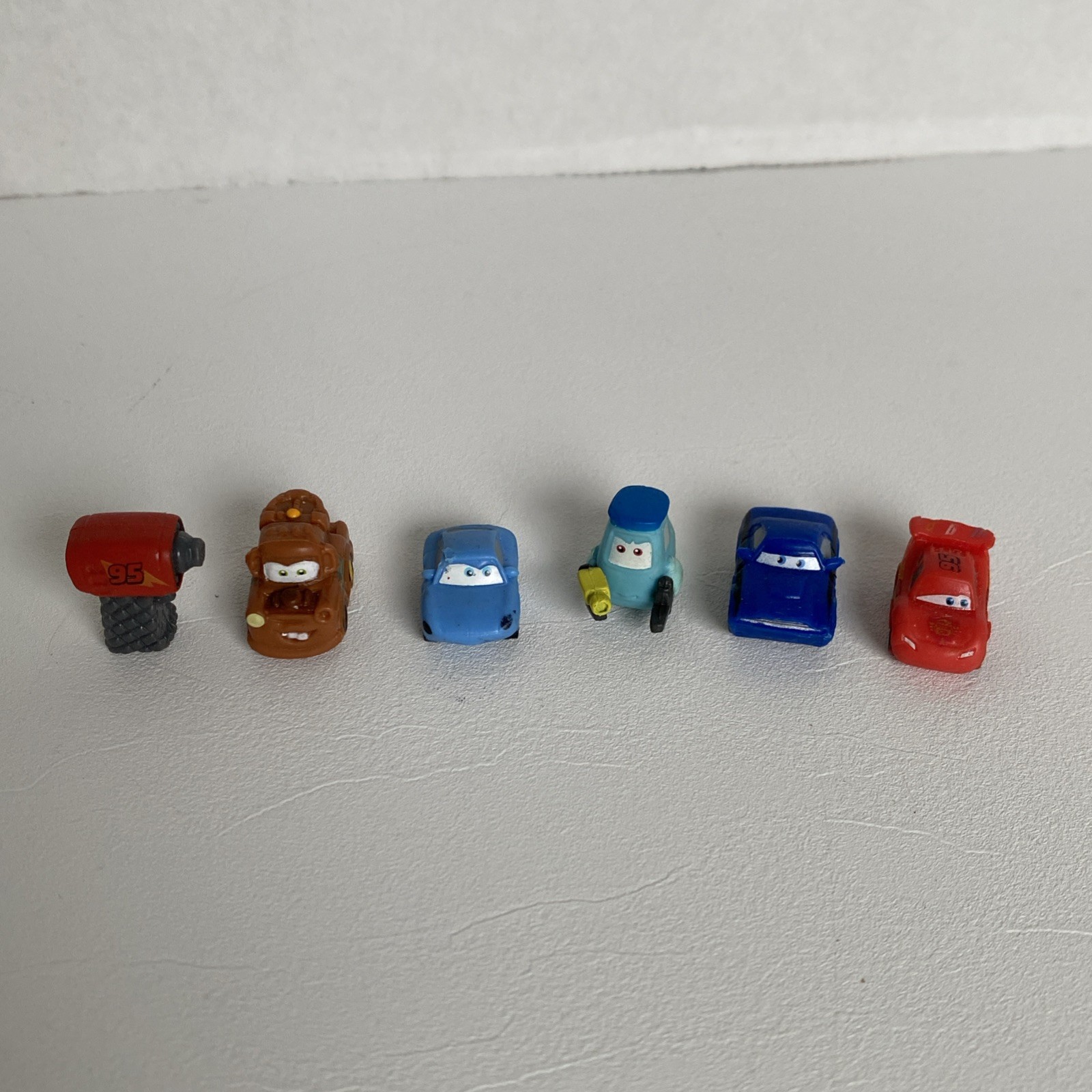 Disney Pixar Cars Squinkies Set Of 6 Rubber Teeny Tiny Figures