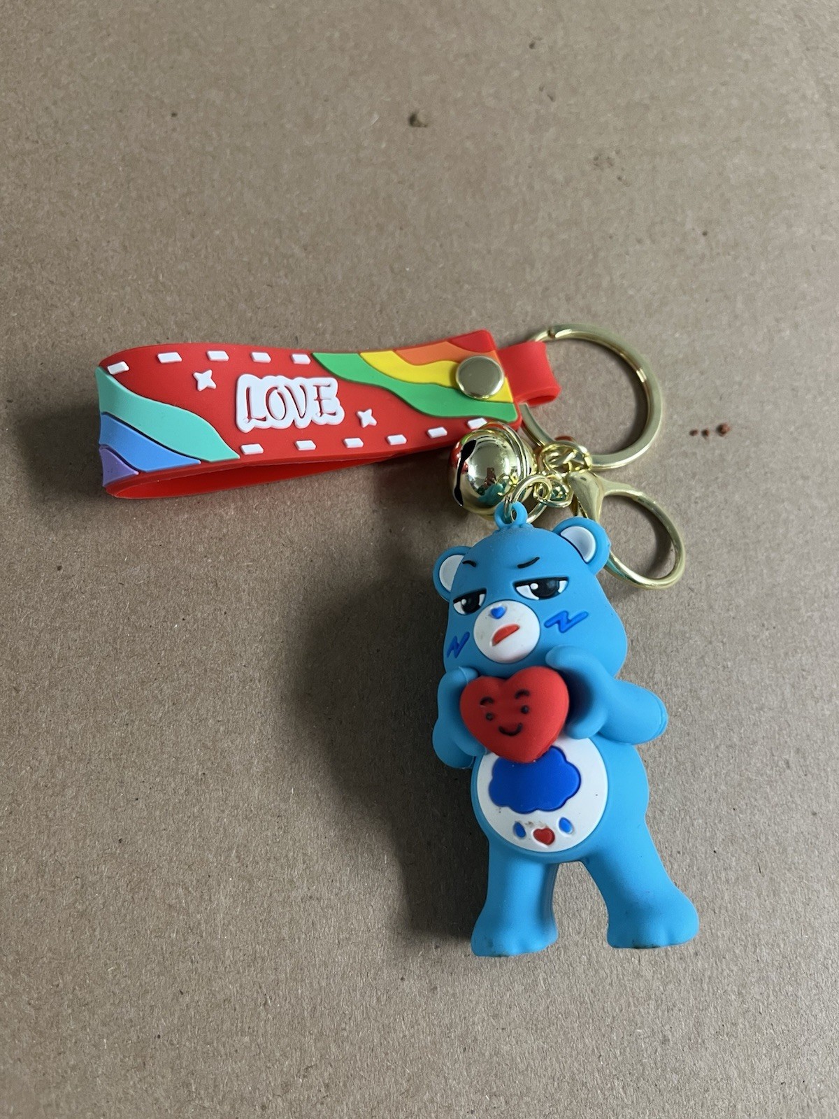 CARE BEAR KEYCHAIN 3D Keyring Accessories for Backpack,Purse,Handbag