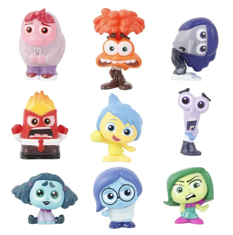 9pcs/Set Mini Inside Out 2 Action Figure Toy Cartoon Movie Joy Anxiety Anger