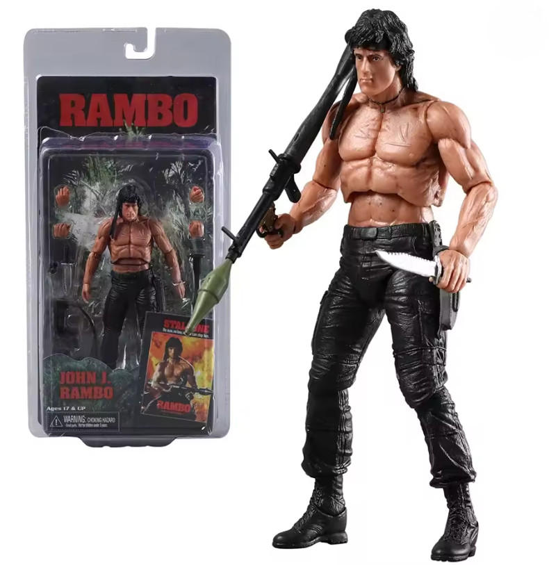 NECA Rambo First Blood John J. Rambo Sylvester Stallone 7″ Action Figure