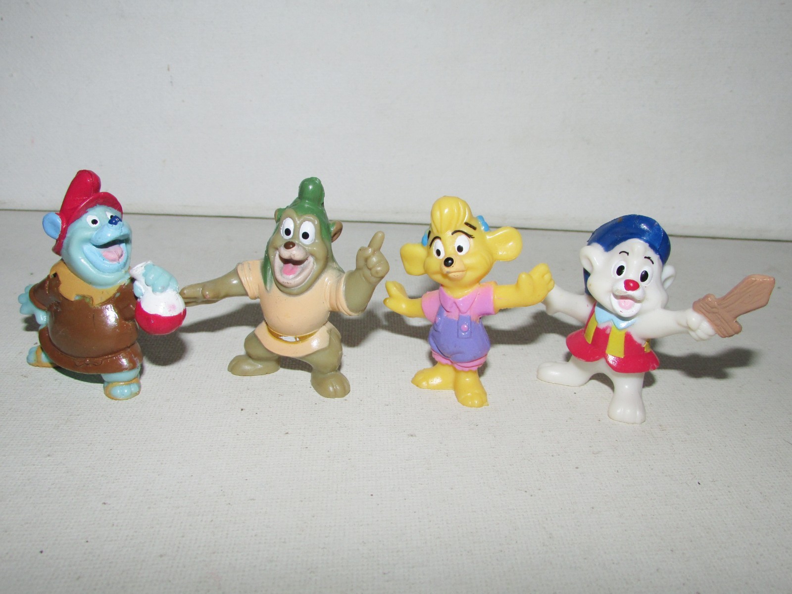 1991 Lot of 4 Vintage Kellogg’s Disney Gummi Bears 2” PVC Figures Toys Premiums