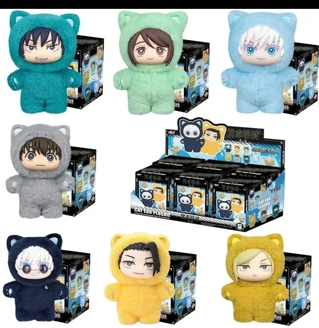AUTHENTIC EAKI JUJUTSU KAISEN CAT EAR PLUSHIE SERIES BLIND BOX New Fast Ship!