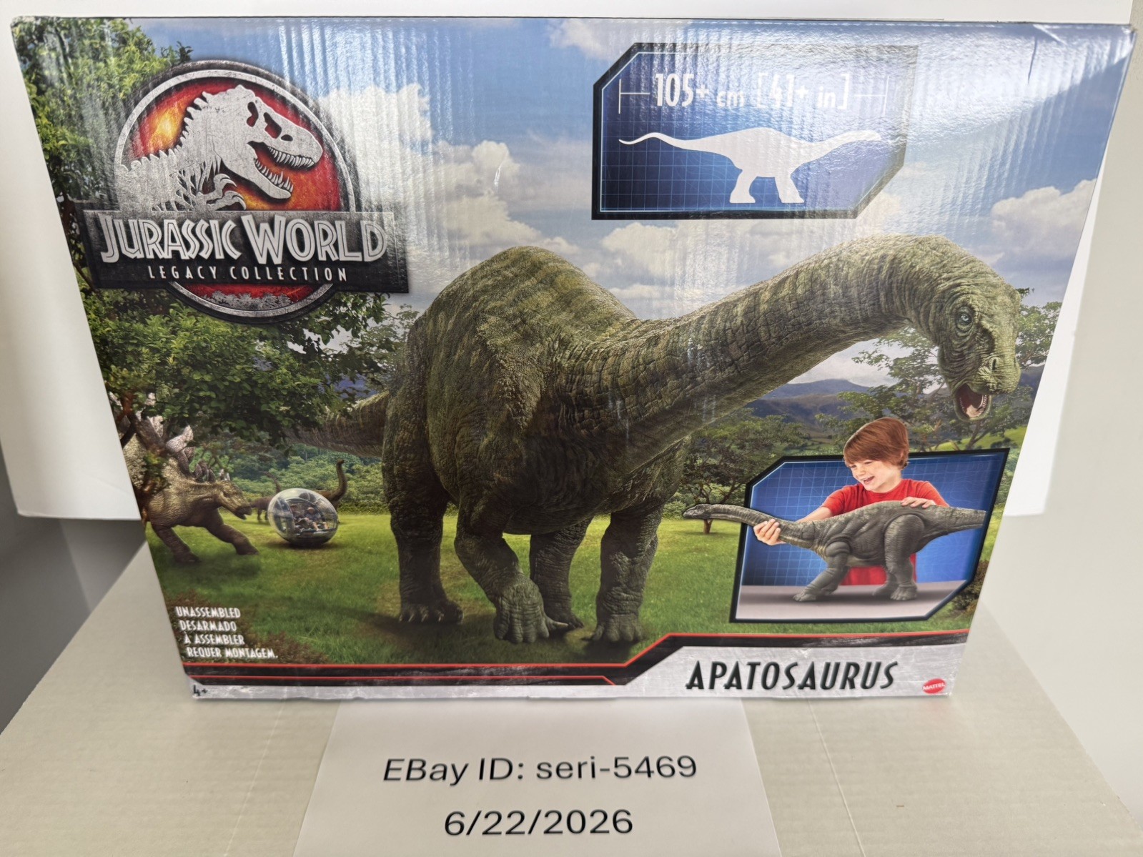 Apatosaurus JURASSIC WORLD Legacy Collection Park NIB NEW – Perfect Condition