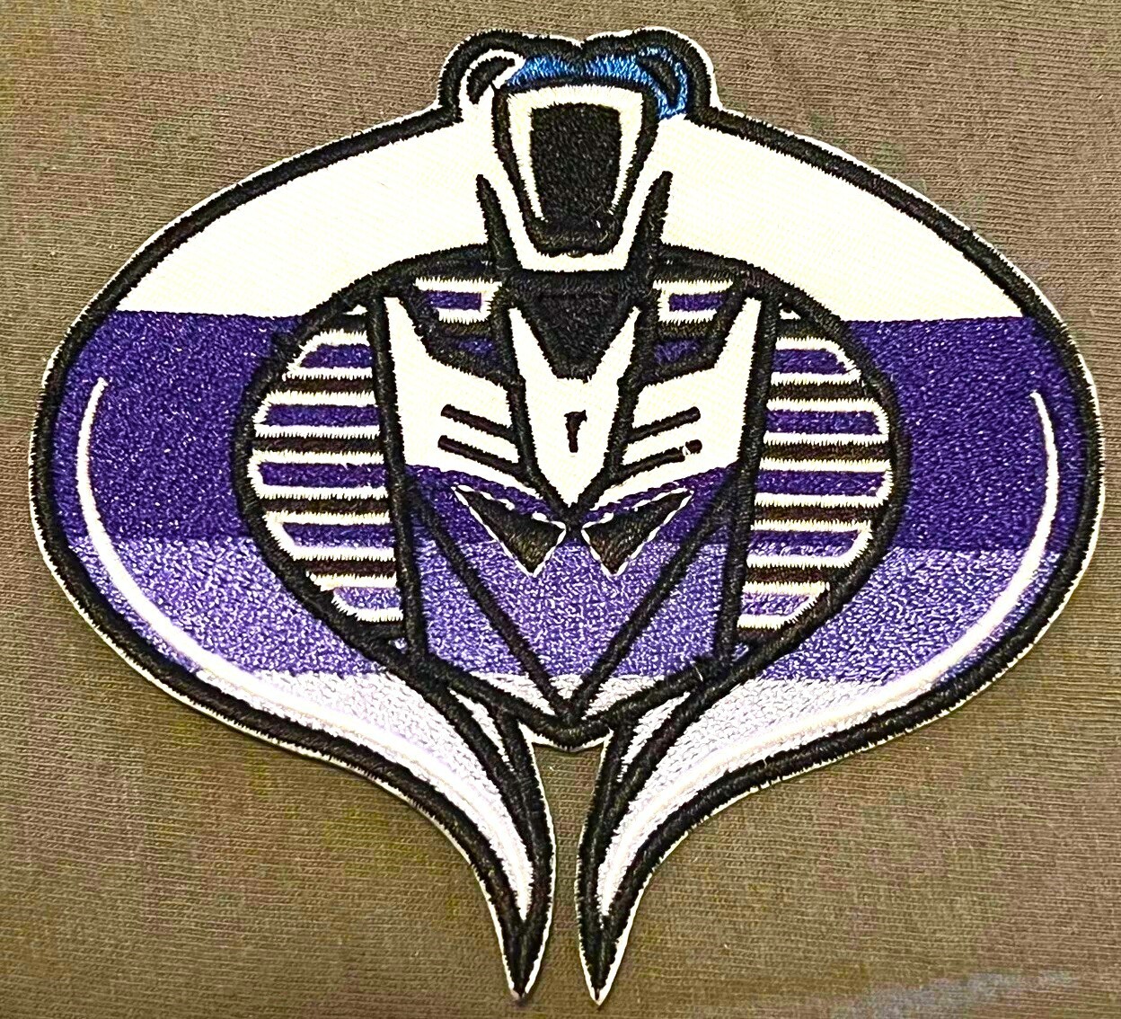 DECEPTICON COBRA logo figure patch action autobot GI JOE vs TRANSFORMERS g.i.