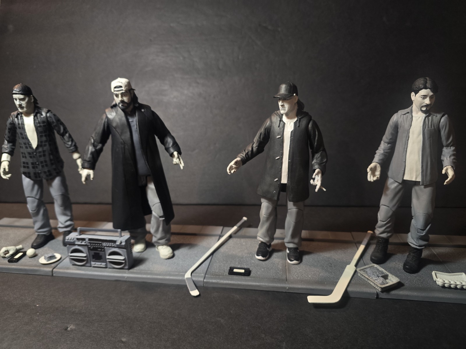 Set Of 4 Clerks 20th Anniversary Diamond Select Randal Dante Jay And Bob