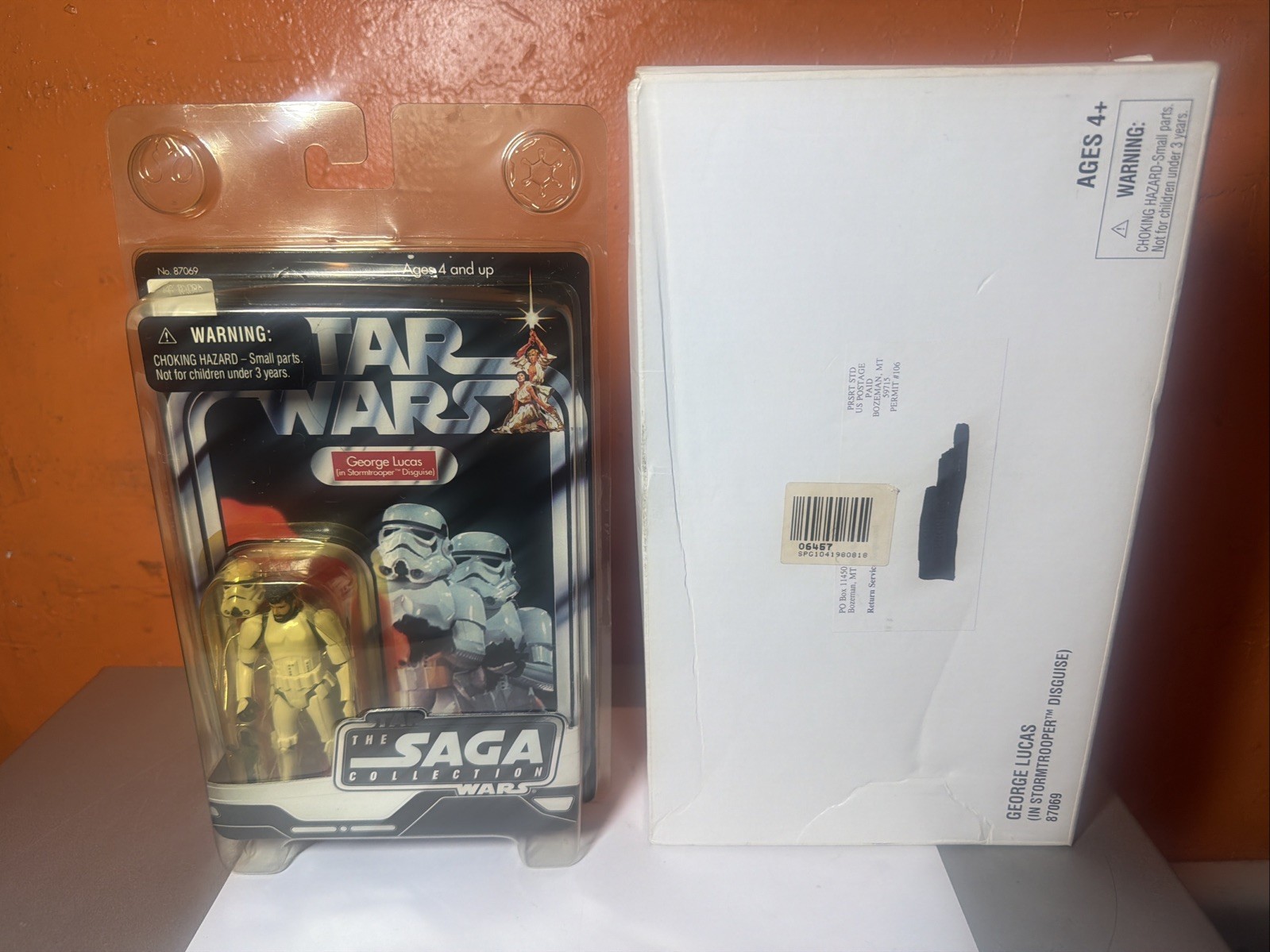 George Lucas in Stormtrooper Disguise Star Wars Saga Collection NEW SEALED