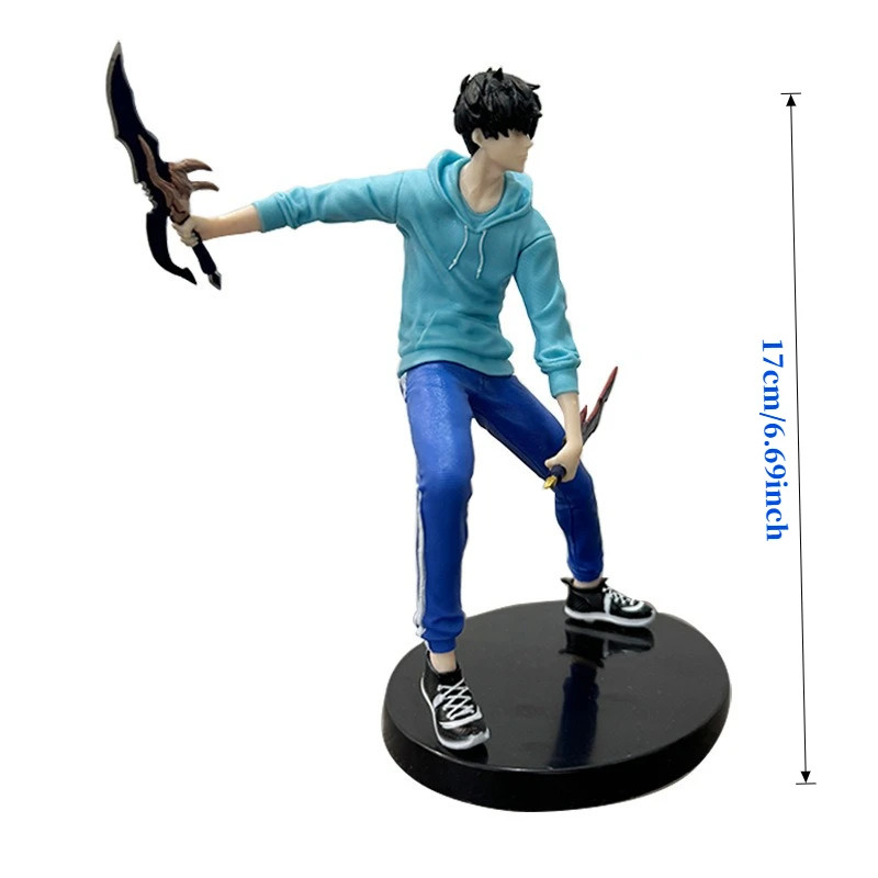 2Pc/Set Solo Leveling Sung Jin-Woo K PVC Anime Figure Collectible New