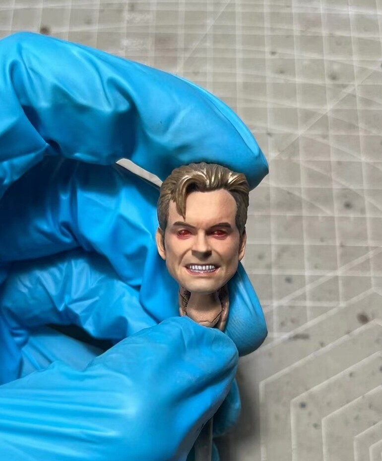 1/12 Painted Angry The Homelander Head Carved Fit For 6” ML Action Figure