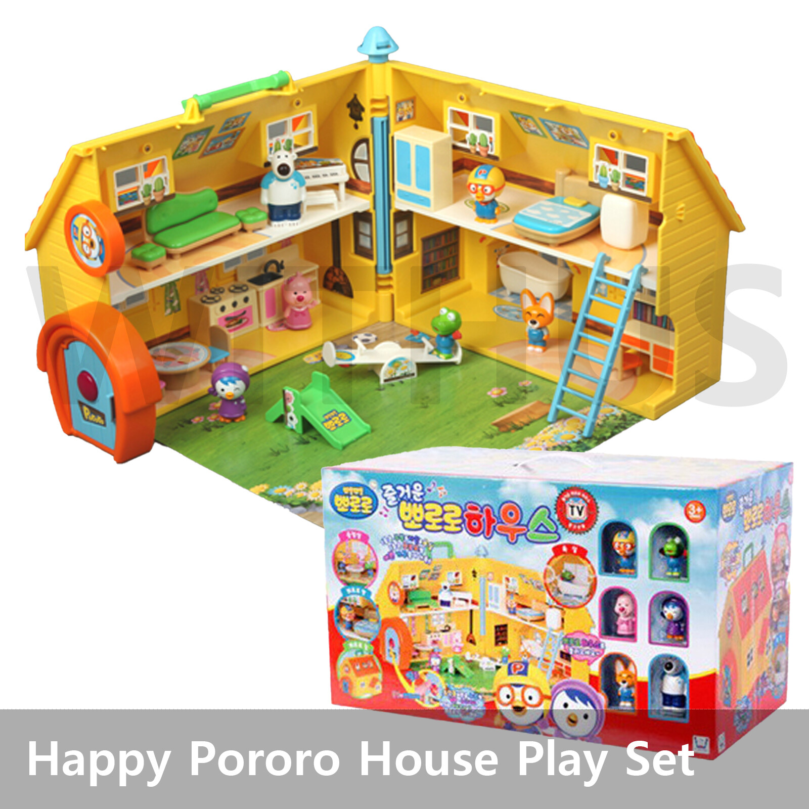 Happy Pororo House Play Set with Furniture Kids Toy House – Tracking 뽀로로하우스