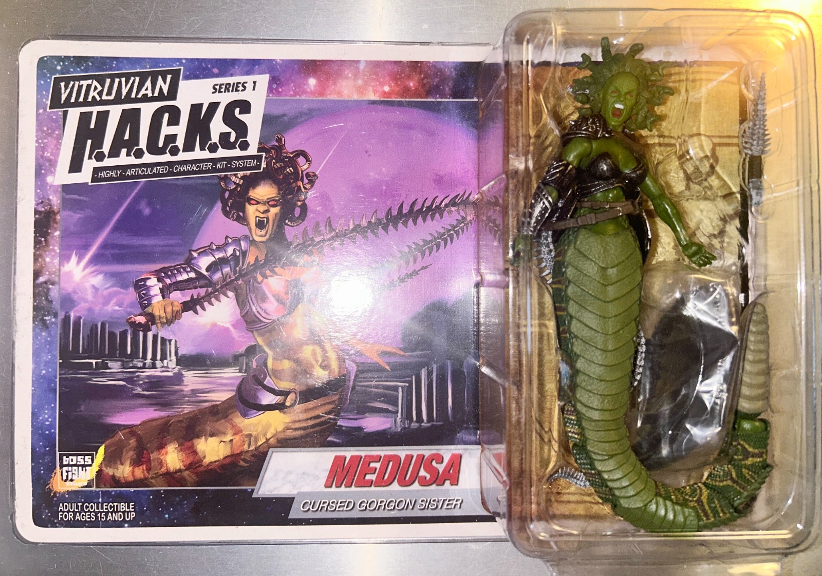 MEDUSA green Vitruvian HACKS Boss Fight Studio Kickstarter 2016