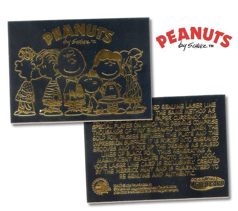 PEANUTS GANG Laser Line BLACK GOLD Card CHARLIE BROWN & SNOOPY Licensed * BOGO *