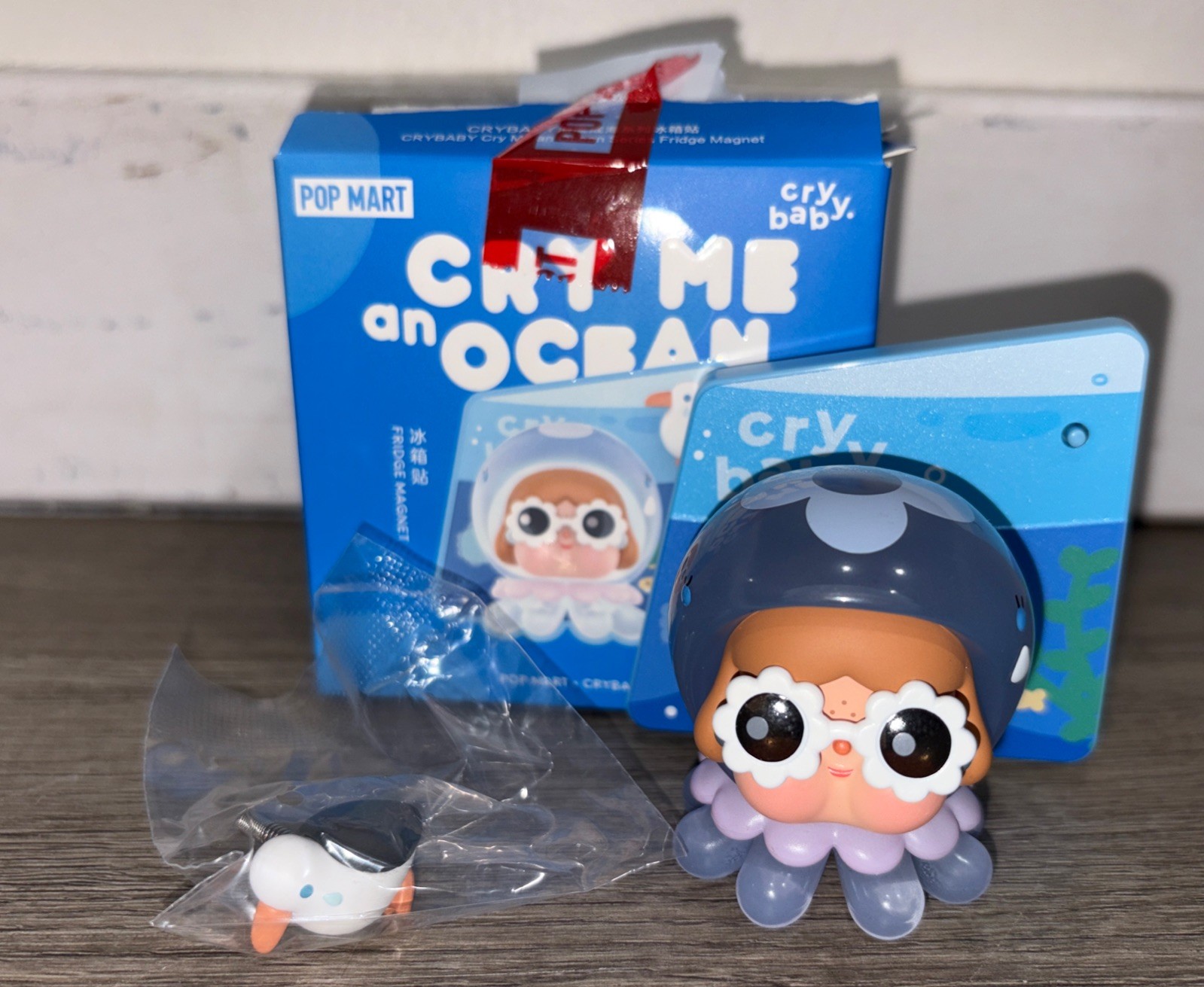 Pop Mart Crybaby Cry Me an Ocean Series Confirmed Fridge Magnet- The Jellyfish