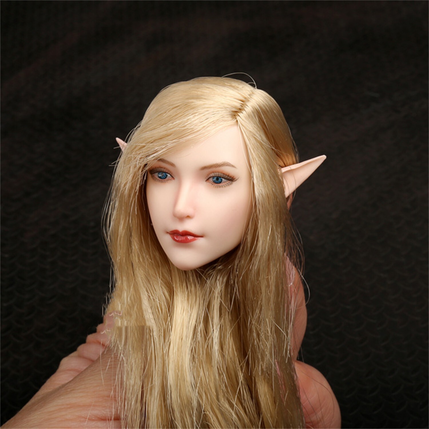 SET043 Elf Girl Head Model 1/6 Scale Suntan Skin DIY 12” Female Action Figure