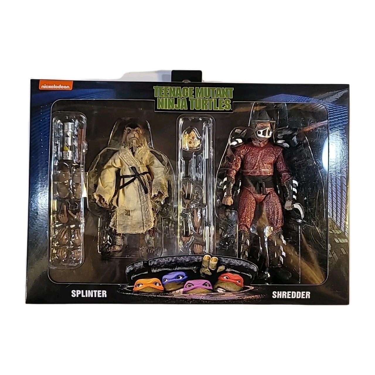 NECA TMNT Teenage Mutant Ninja Turtles Movie SPLINTER AND SHREDDER – 2pack Rare