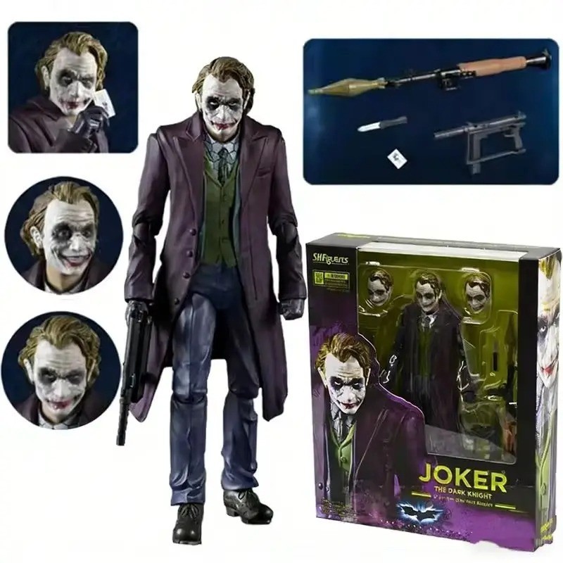 SHF Joker Action Figure 15cm The Dark Knight Heath Ledger V2 Articulated Movie
