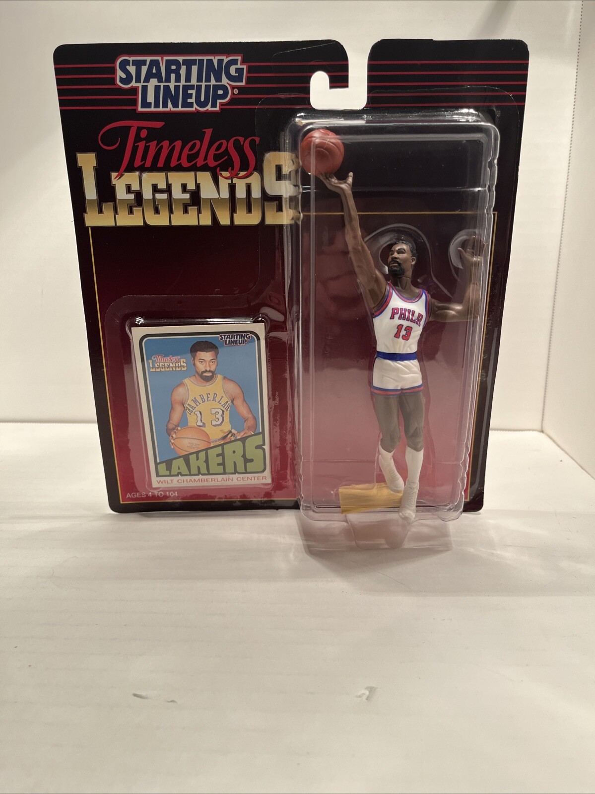 1995 Kenner Starting Lineup Timeless Legends Wilt Chamberlain Sixers/Lakers