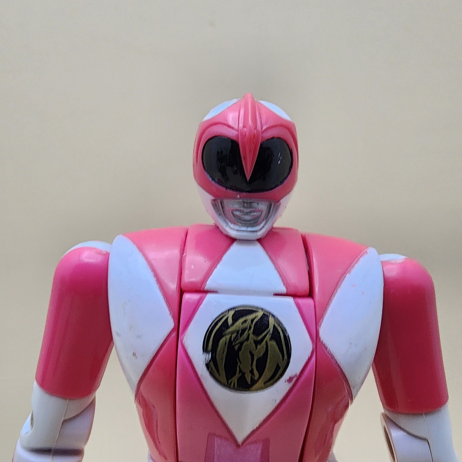 POWER RANGERS MMPR Flip-Heads Lot of 5 RED BLACK BLUE Complete & GREEN PINK Near