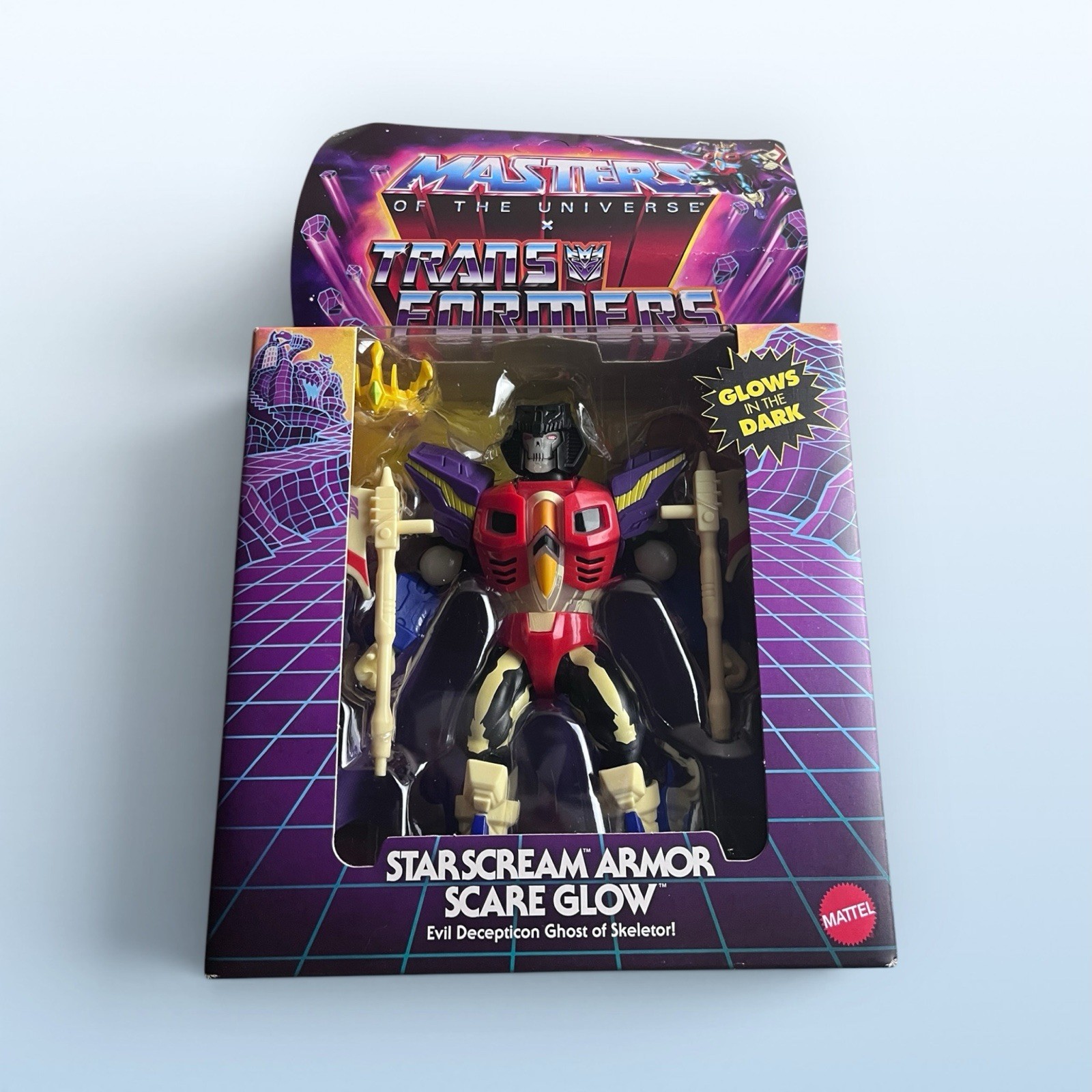 Masters of the Universe x Transformers Starscream Armor Scare Glow Mattel Figure