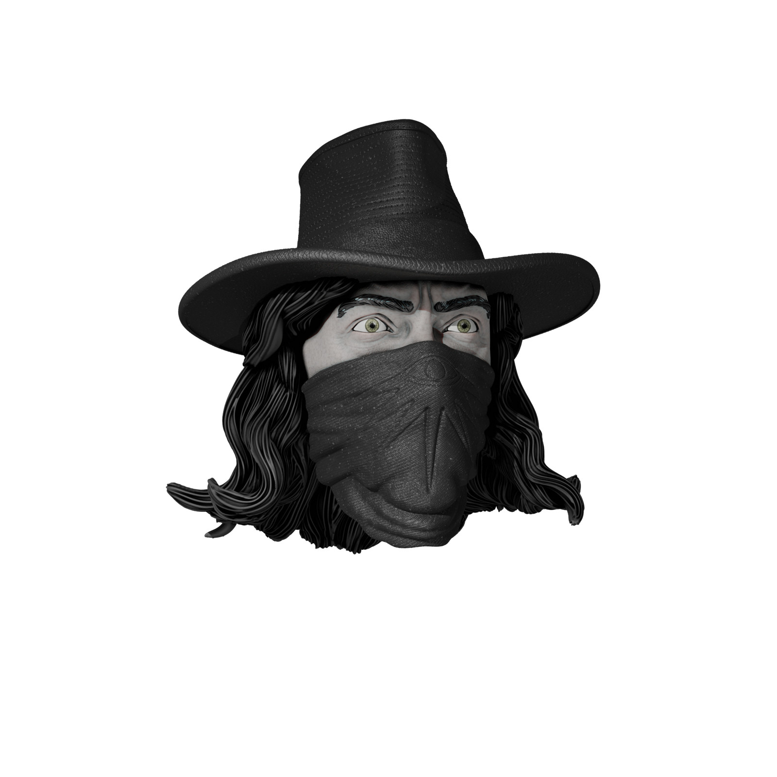 1/12 Scale Head [Unpainted]: Van Helsing (Hugh Jackman)