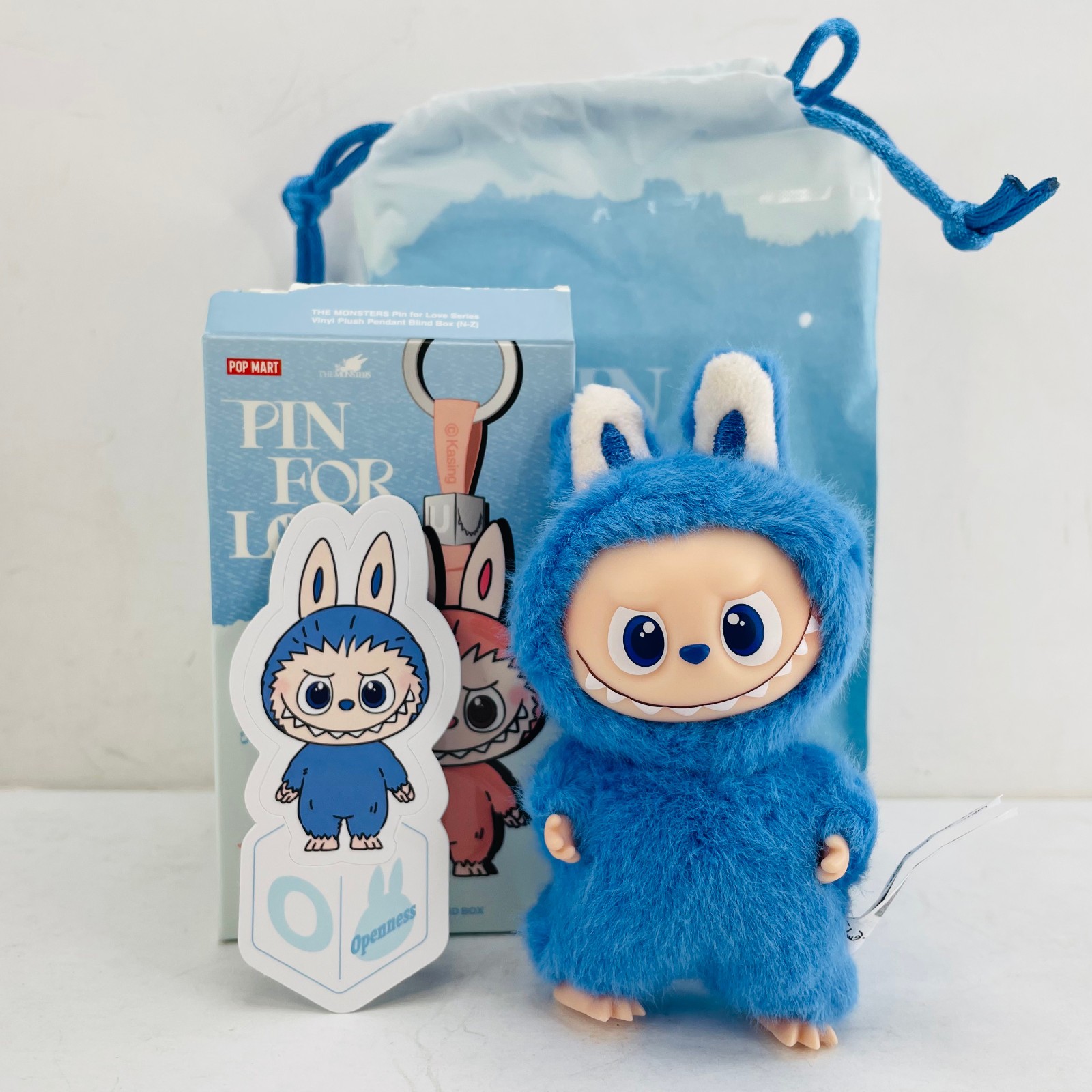 POP MART Labubu The Monsters Pin For Love Series Mini Vinyl Plush Doll Pendant O