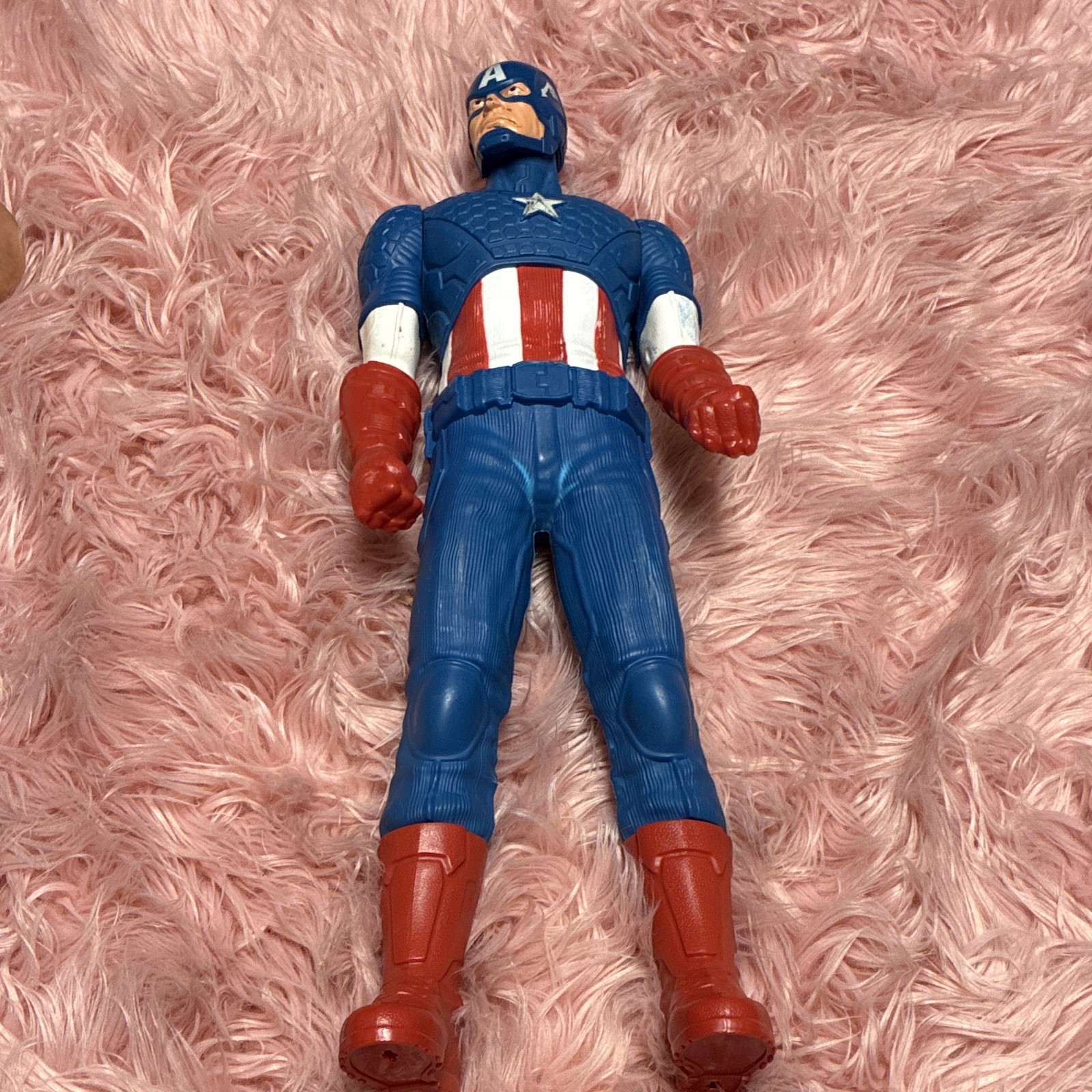 It Is A Captain America Figure That His Waist His Feet His Hands, His Arms Move