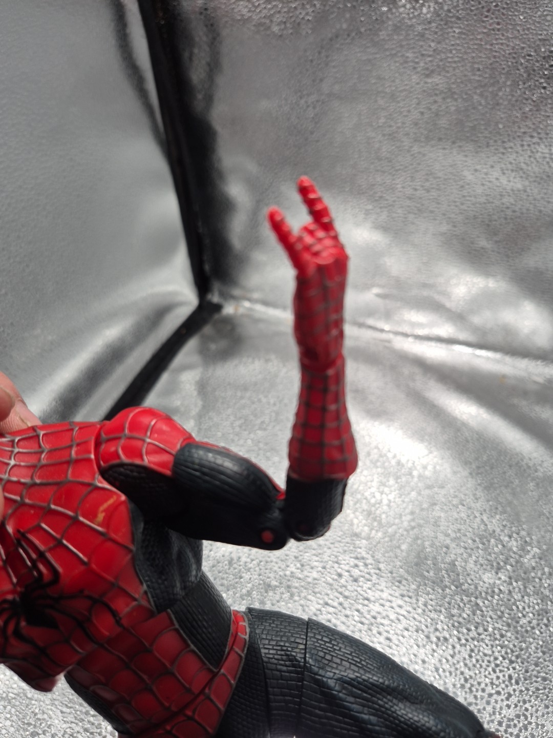 Marvel Spider-Man Red Black Action Figure Plastic Movie 2004 Fully Jointed