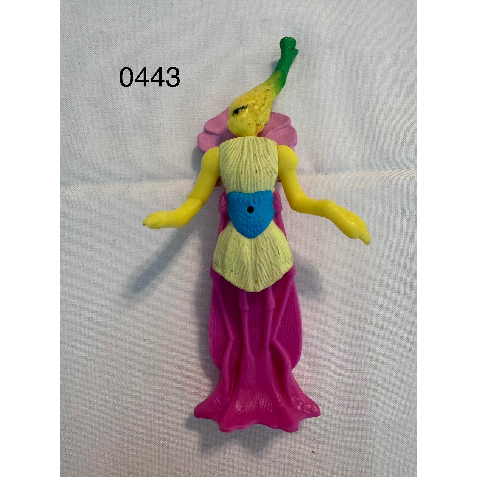 Vintage Kenner Rose Petal Place Iris Figure 1984 Flower Doll Yellow Purple 0443