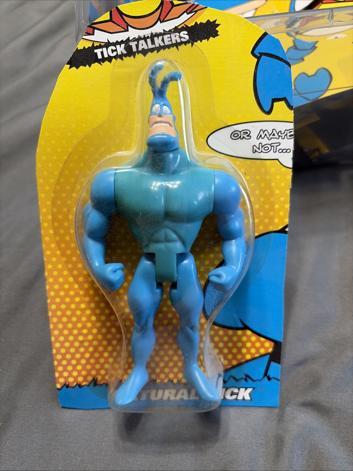 Vtg 1995 Bandai THE TICK TALKERS Cartoon 6″ Figure NATURAL TICK Sealed Not Mint