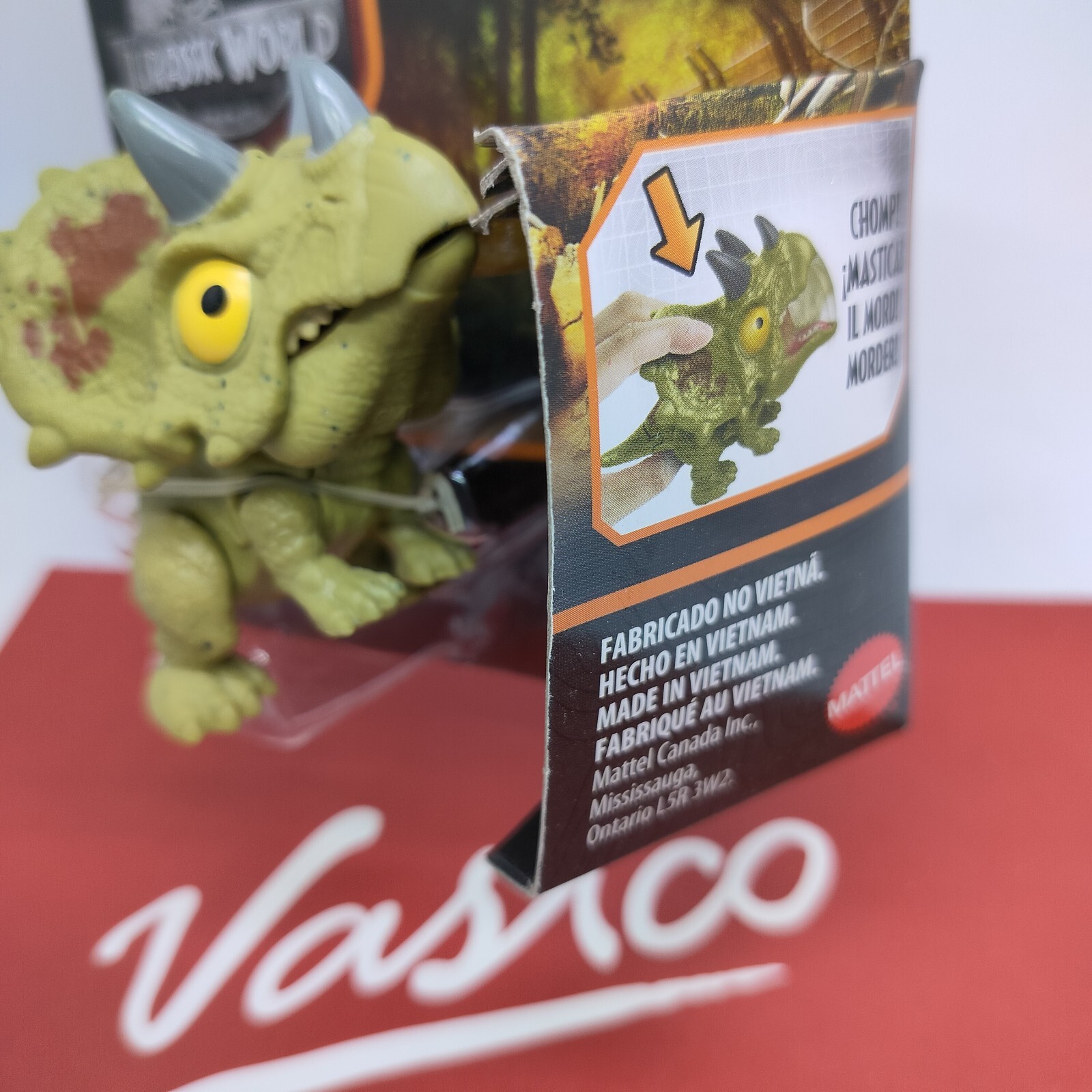 Mattel Snap Squad Attitudes Jurassic World Triceratops 2.4 in Figure GXW74