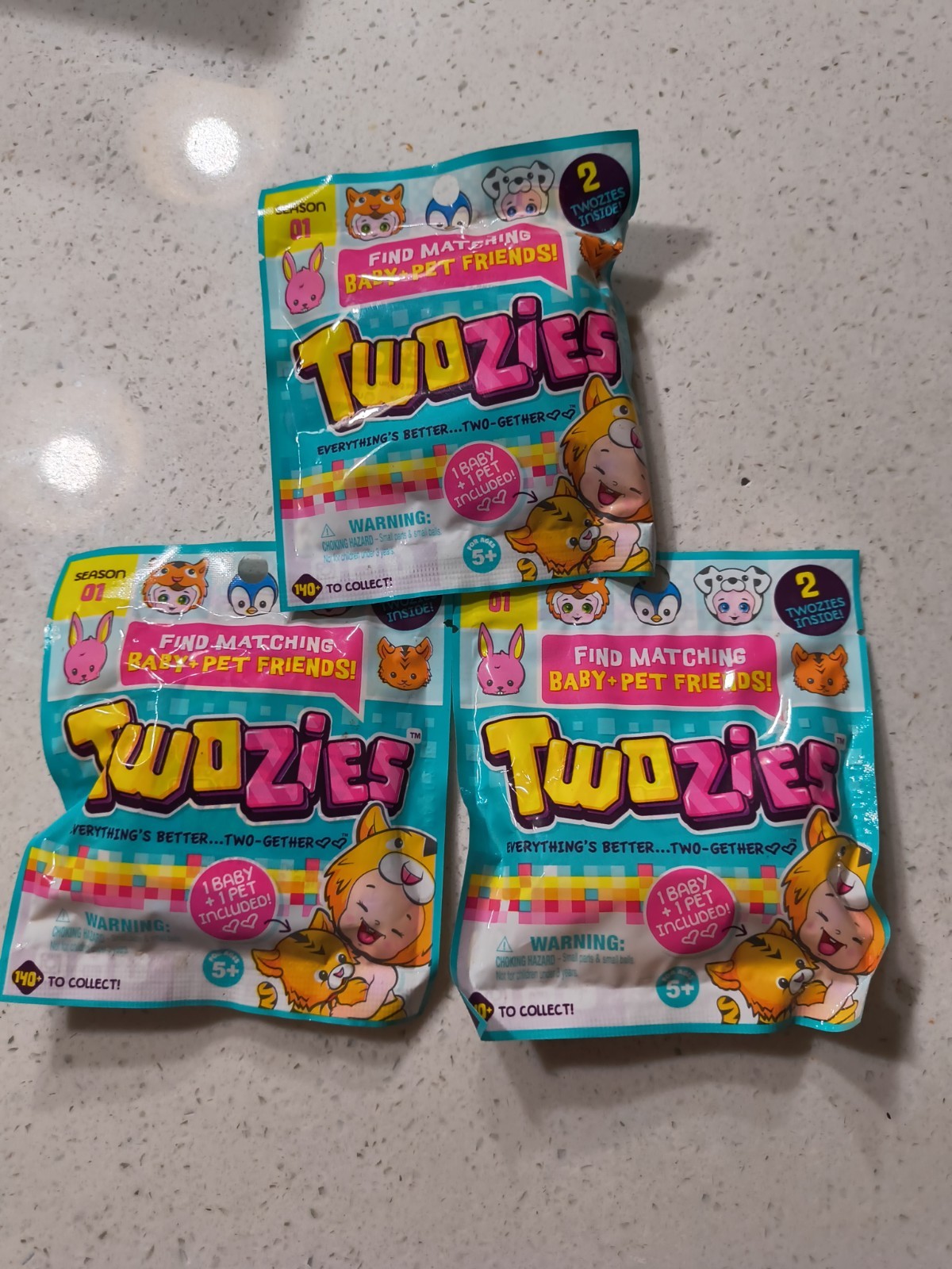 Lot of 3 Twozies Season 1 Blind Bags New Sealed
